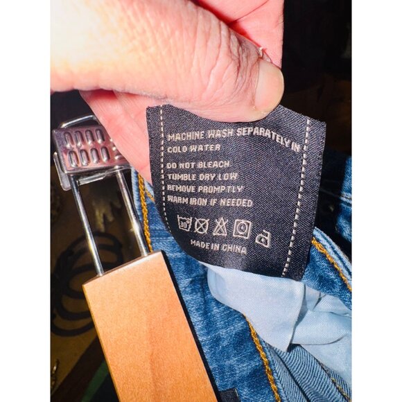 L&B Lucky & Blessed Boyfriend Jeans Womens 8 Embroidered Patchwork Denim Boho - Picture 9 of 12